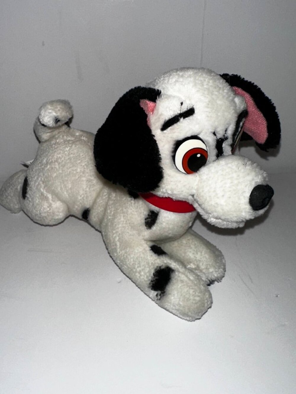 Vintage Disney 101 Dalmations Lucky Plush Dog • Applause 8" with collar EUC